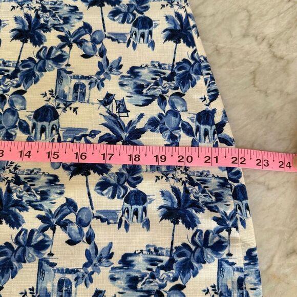 Loft Corfu weekend shift floral cotton stretch skirt size 14P NWT - Picture 7 of 8
